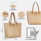 Lavie Women's Miranda Monogram LL Print Tote Bag | Ladies Purse Handbag