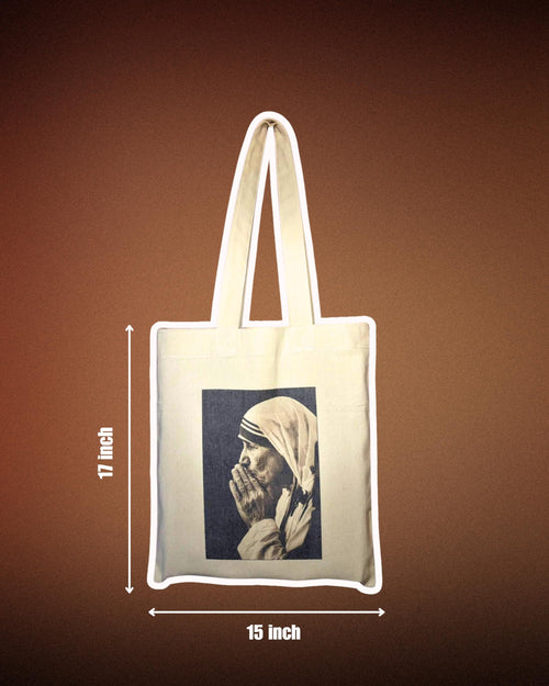 100% Cotton Canvas Tote Bag, Inspirational Quote Print Design, Double Handle, Natural look (L)