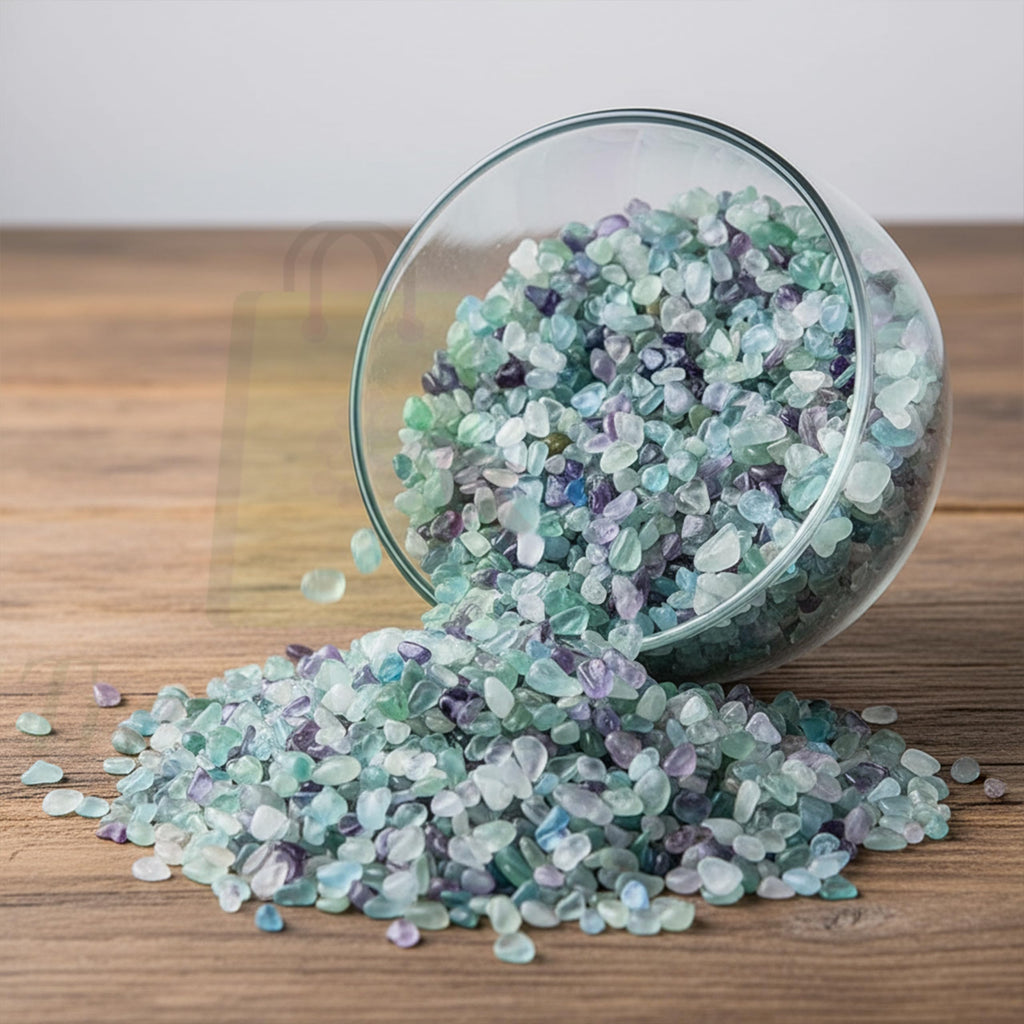 TREE MAISON CORONATING HOMES Flourite Crystal Chips |500gm | Crystal Stone for Home Decor, Reiki Healing | Amplifying
