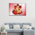 VIBECRAFTS 4 Pieces Shree Ganesha Modern Art Canvas Wall Painting Fitted With Wooden Frame For Home | Office | Living Room | Gift(PTVC4Pcs1_13520)