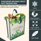 DOUBLE R BAGS Unisex Eco-Friendly Reusable Cotton Canvas Casual Bag with Reinforced Handles (Think, 40.6x35x10 cm) | Multi-Purpose Grocery, Kitchen Essentials, Fruits & Veggies Bag | Pack of 1