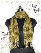Chandwasia Rayon Shades Shibori Pattern Scarf Stole & Shawl | Soft Viscose Fabric Unisex Accessory for Men and Women | Suitable for Summer and Winter Wear