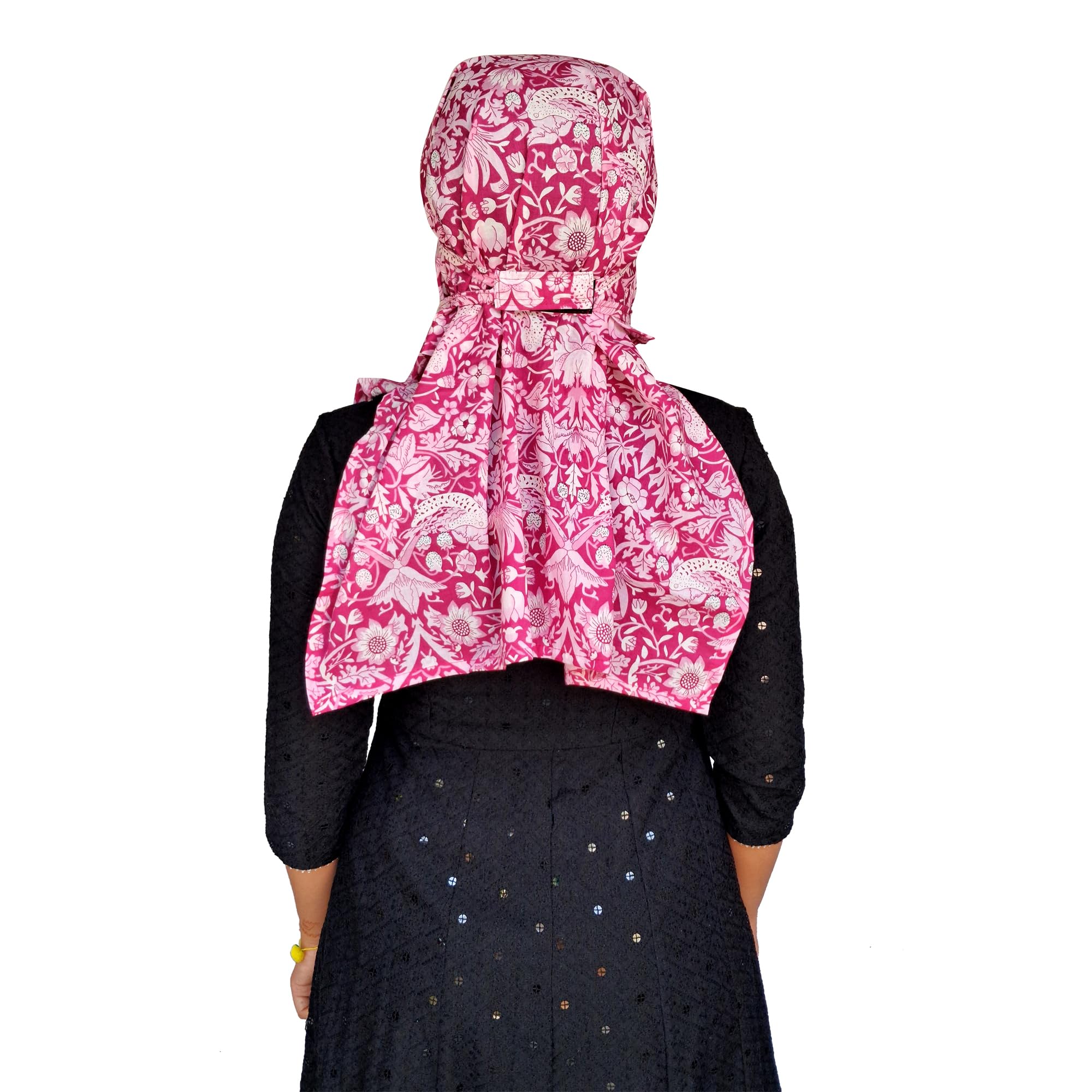 Switchon Export quality Cotton Multi color scarf hijabf for women for 12 yrs and above (Pink_White)