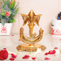 KridayKraft Metal Ganesha Statue Ganpati Murti Idol for Pooja Room & Home Office Décor Ganpati Bappa Murti Religious Idol Showpiece for Decoration & Gifting Article...