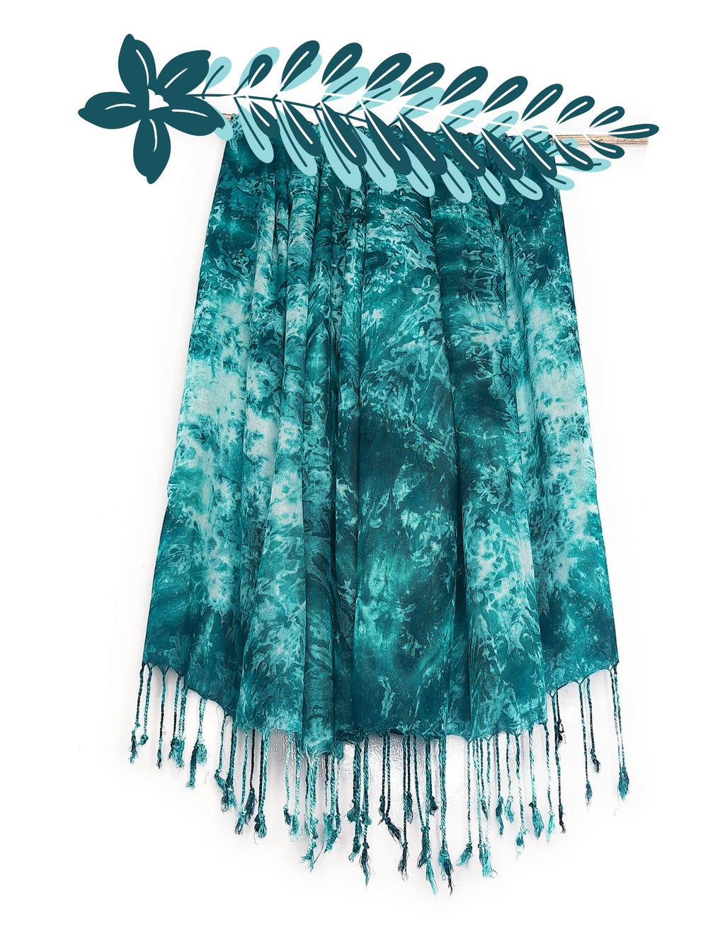 Chandwasia Rayon Shades Shibori Pattern Scarf, Scarves, Viscose Fabric Stole & Shawl Design for Men & Women for Summer & Winters