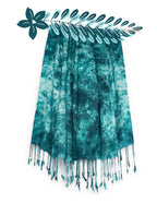 Chandwasia Rayon Shades Shibori Pattern Scarf, Scarves, Viscose Fabric Stole & Shawl Design for Men & Women for Summer & Winters