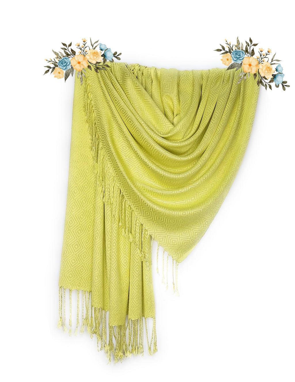 Chandwasia Premium Viscose Dobby Weave Stole and Shawl Fashion Scarf for Girls Women and Men Soft All Season Wear