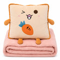 Homero 2 in 1 Pillow Blanket, Cute Foldable Plush Quilt Cushion, Pack of 1 Kafalo