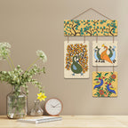 Artvibes Indian Folk Art Peacock & Bird Wooden Art Decoration Item for Living Room | Garden Balcony| Stylish Modern Decor Item | Festive Decor | Aesthetic Wooden Decor | Ideal Gifts (WH_6523N)