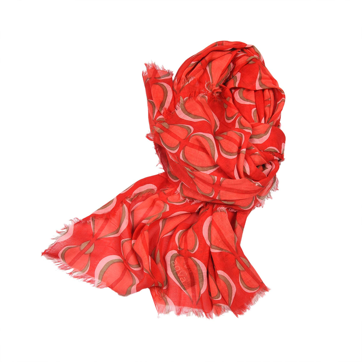 AQVA Printed Cotton Scarf for Women Stylish (Parachute Red) | Head and Face Cover Scarf for Girls with 100% Cotton | Soft & Lightweight Scarves/Stoles for all Weather (72 x 43 in)