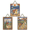 Artvibes Nature Theme Wall Art Decorative Wall Art MDF Wooden Wall Hanger for Living Room | Festive Decor Art | Wall Sculpture | Scenery | Aesthetic Wooden Decor | Ideal Gifts (WH_96132N), Set of 3
