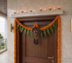 KridayKraft Mahakala Evil Eye Nazar Battu Wall Hanging – Home Entrance & Vastu Protection – Spiritual Door Hanging with Tassels (11 x 25 cm)
