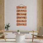 Artvibes Smile Often Give Thanks Designer Wall Hanging Wooden Art | Quotes Decor Item | Wall Illustrations | Office Decor | Wall Art Print | Inspirational Quotes | Gift Items (WH_3217N)