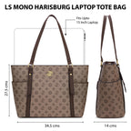 Lavie Signature Women's Harisburg Monogram Tote Laptop Bag | Tote Laptop Bag for Work | Ladies Purse | Stylish Shoulder Bag | Gift for Women