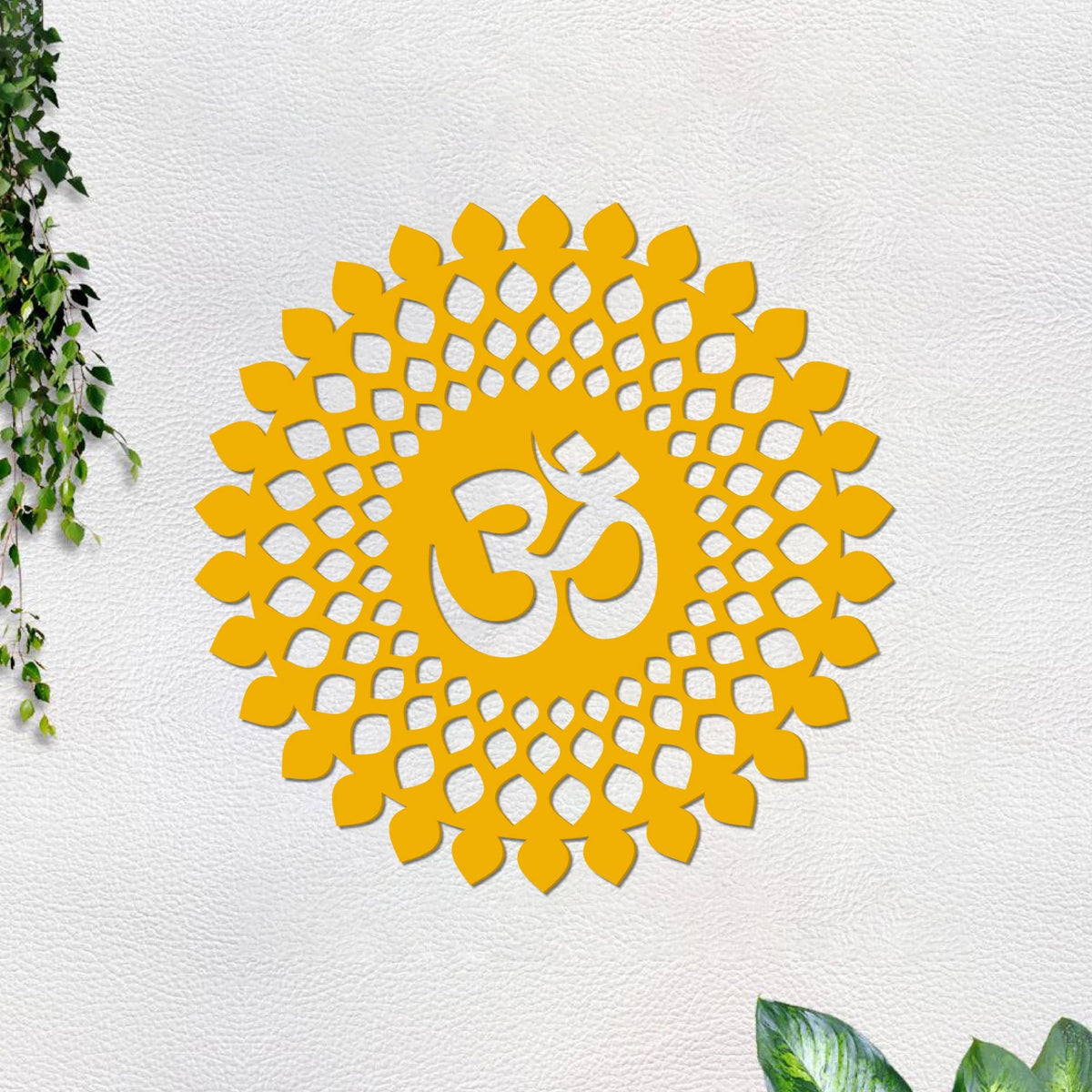 VibeCrafts Om Mandala Pattern MDF Wooden Wall Hanger for Home Decor|Office|Gift (WHVC1Pcs1_50001)