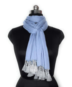 Chandwasia scarves, Viscose Fabric stole & Shawl || Scarf Stoles for Girls/Ladies/Women/Men for Summer & Winters(Grey)