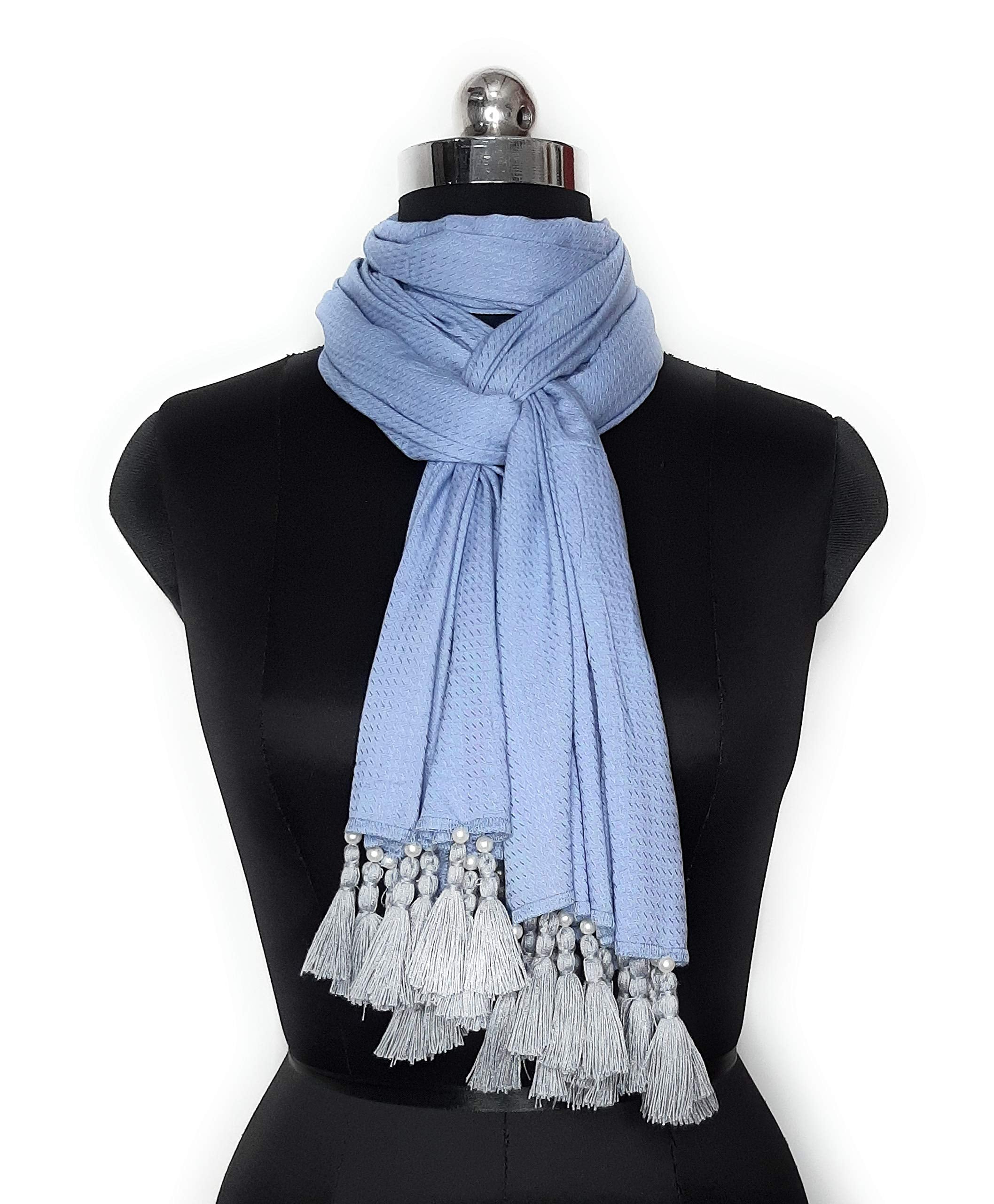 Chandwasia scarves, Viscose Fabric stole & Shawl || Scarf Stoles for Girls/Ladies/Women/Men for Summer & Winters(Grey)