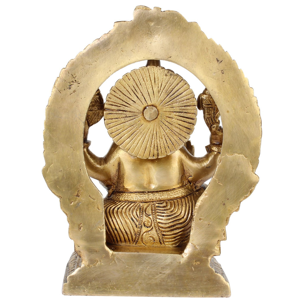 SVARUP Brass Ganesh Lord Ganesha Mangalkari Murti for Home, Living Room, Office Decor Showpiece Decoration,Diwali Gift 8.25 Inch