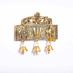 KridayKraft Tirupati Door Hanging Shankh Chakra Namah Latkan Gold Plating Antique Decorative for Home,Office & Room,Showpiece Figurines,Religious Idol..., 15 cm , 3 cm