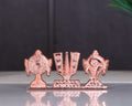 KridayKraft Tirupati Balaji Symbol Stand Shankh Chakra Tilak Copper Plating Finish Decorative for Car Dashboard Home & Office Table Showpiece Figurines,Religious Gift Idol...