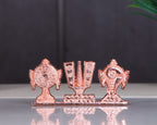 KridayKraft Tirupati Balaji Symbol Stand Shankh Chakra Tilak Copper Plating Finish Decorative for Car Dashboard Home & Office Table Showpiece Figurines,Religious Gift Idol...