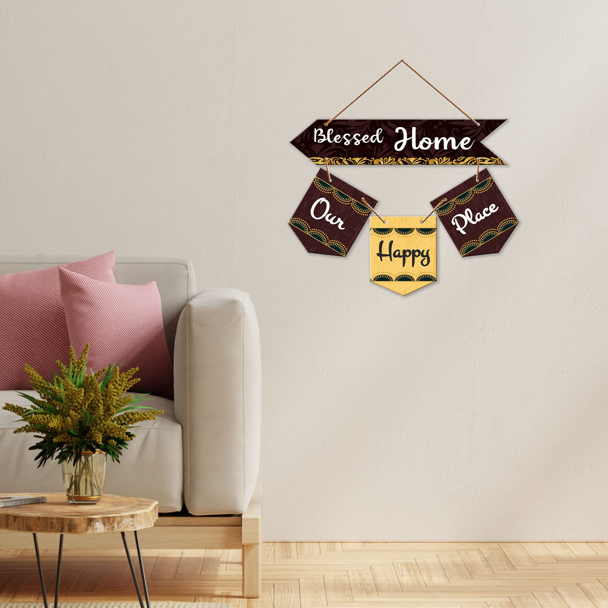 Artvibes Wall Hanging Home Decorative Wall Art for Living room | Bedroom | Gifts | Wall Hanger for Decoration | Modern Decor | Artwork | Wall Sculpture | Signs & PlaquesArt Print (WH_6418NR)