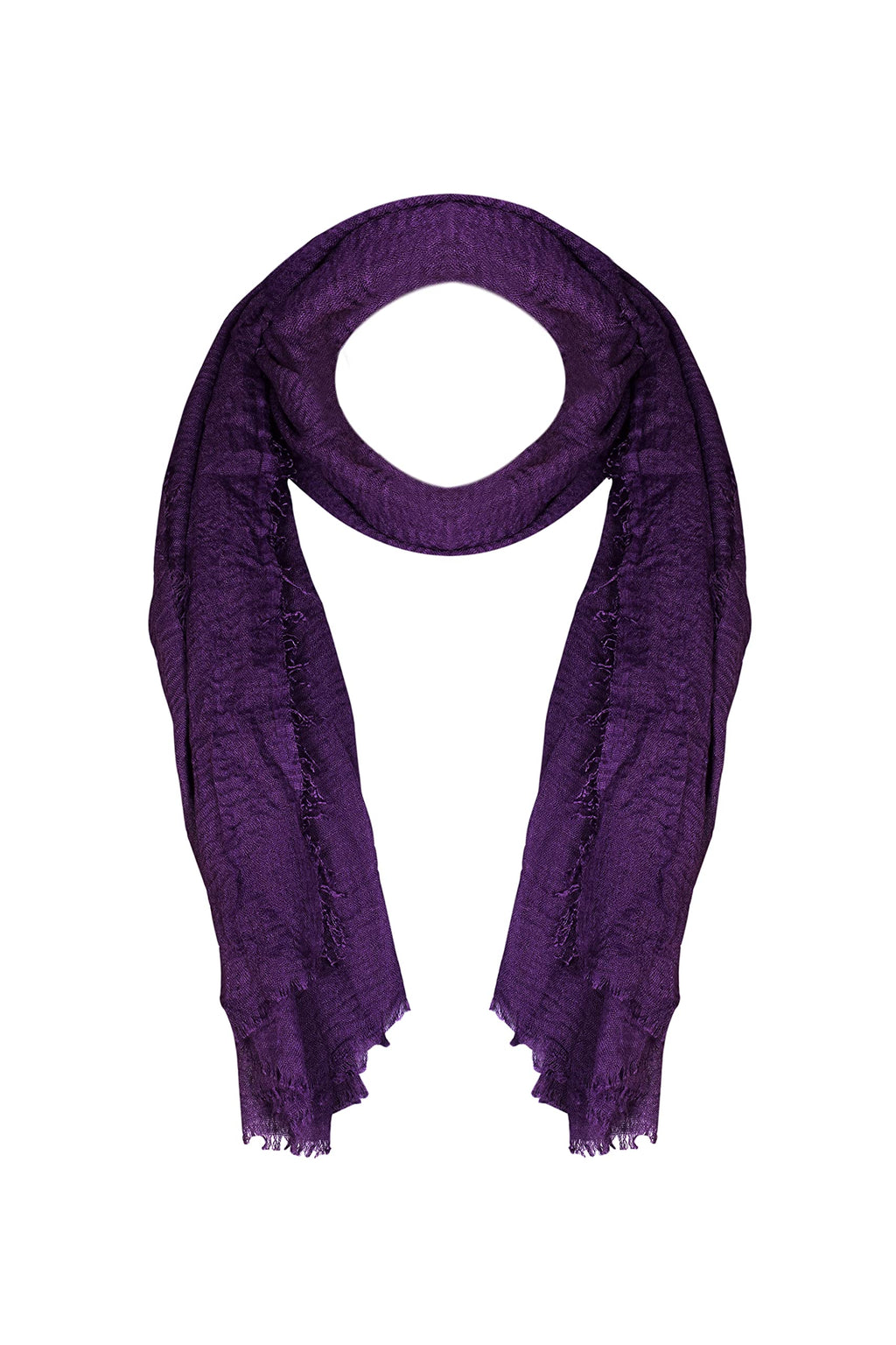 Iba & Isba Women's Plain Crinkled Scarves, Stoles, Hijabs (76 x 36 inch) (Dark Purple)