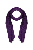 Iba & Isba Women's Plain Crinkled Scarves, Stoles, Hijabs (76 x 36 inch) (Dark Purple)
