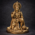 ARTFORT Hanuman Ji Idol 7 Inch Polyresin Statue Antique Golden Finish Bajrangbali Murti for Home Temple Office Desk Car Dashboard Spiritual Decorative Showpiece Gift (Golden)