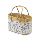 Handwoven Large Seagrass Picnic Basket for Outdoor Dining and Travel Storage