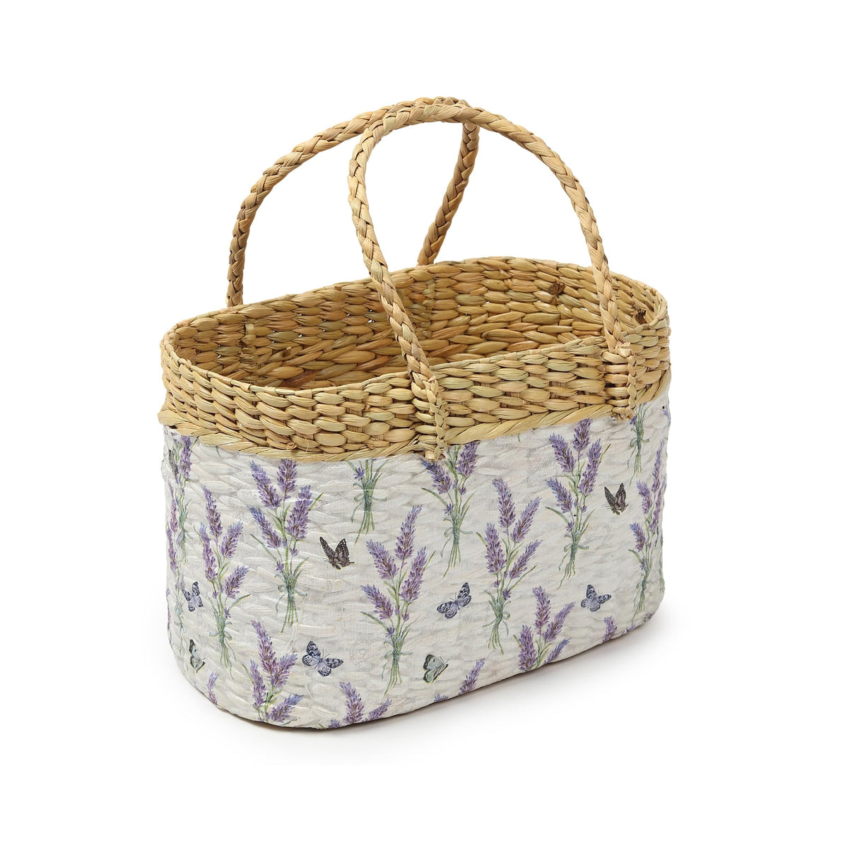 Handwoven Large Seagrass Picnic Basket for Outdoor Dining and Travel Storage