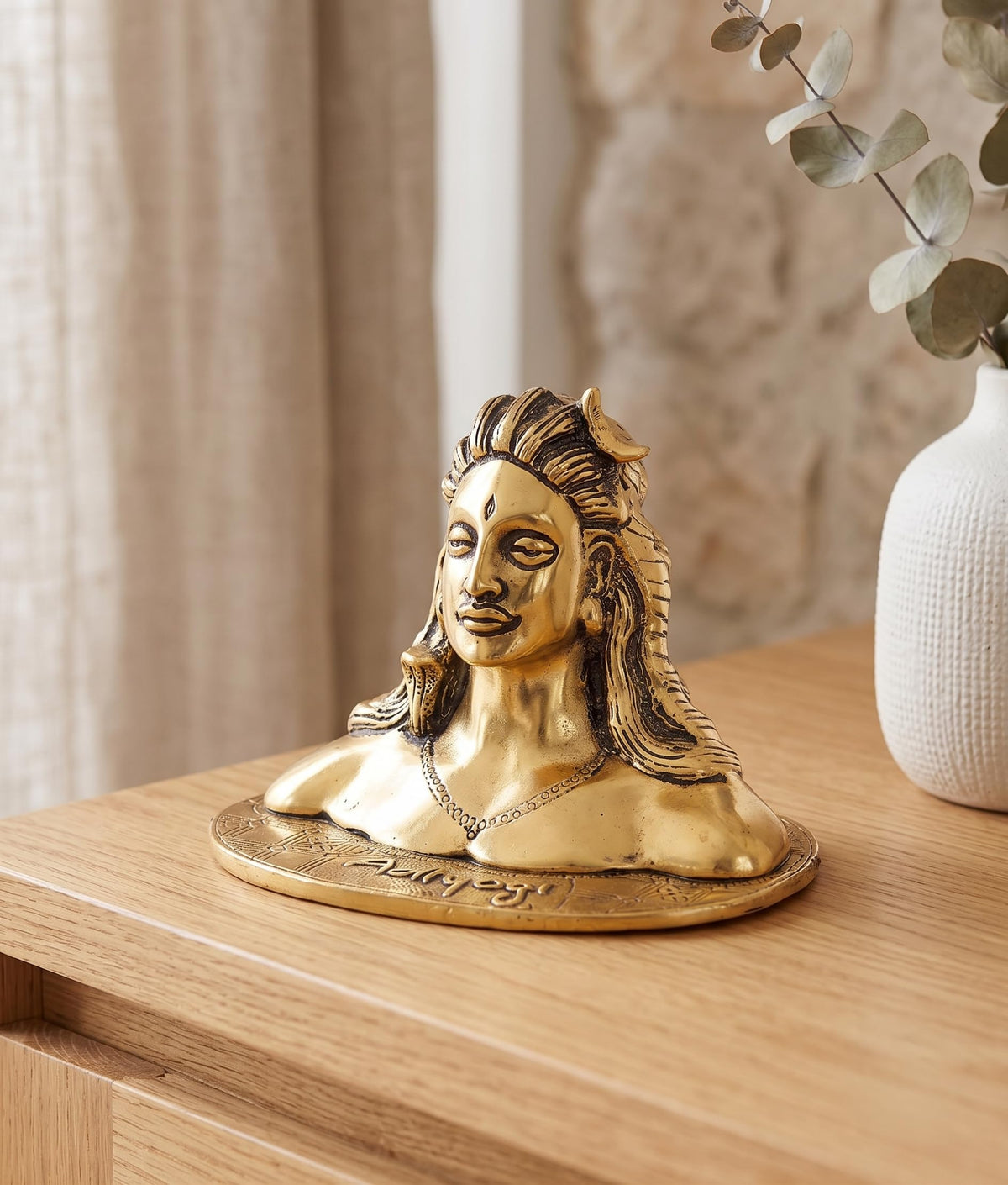 KridayKraft Adiyogi (Shiva) Metal Statue/Murti for Car Dashboard & Pooja,Home & Office Décor Item,Shankara/Mahakal Staute Showpiece Figurines Maha Shiv Ratri Idol Gift...