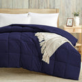 Luxury 100 GSM Summer Comforter Double Bed All Season AC Comforter/Blanket/Duvet Soft & Breathable Lightweight (90 X 100 Inches) - Double Bed Comforter - Navy Blue Color Kafalo