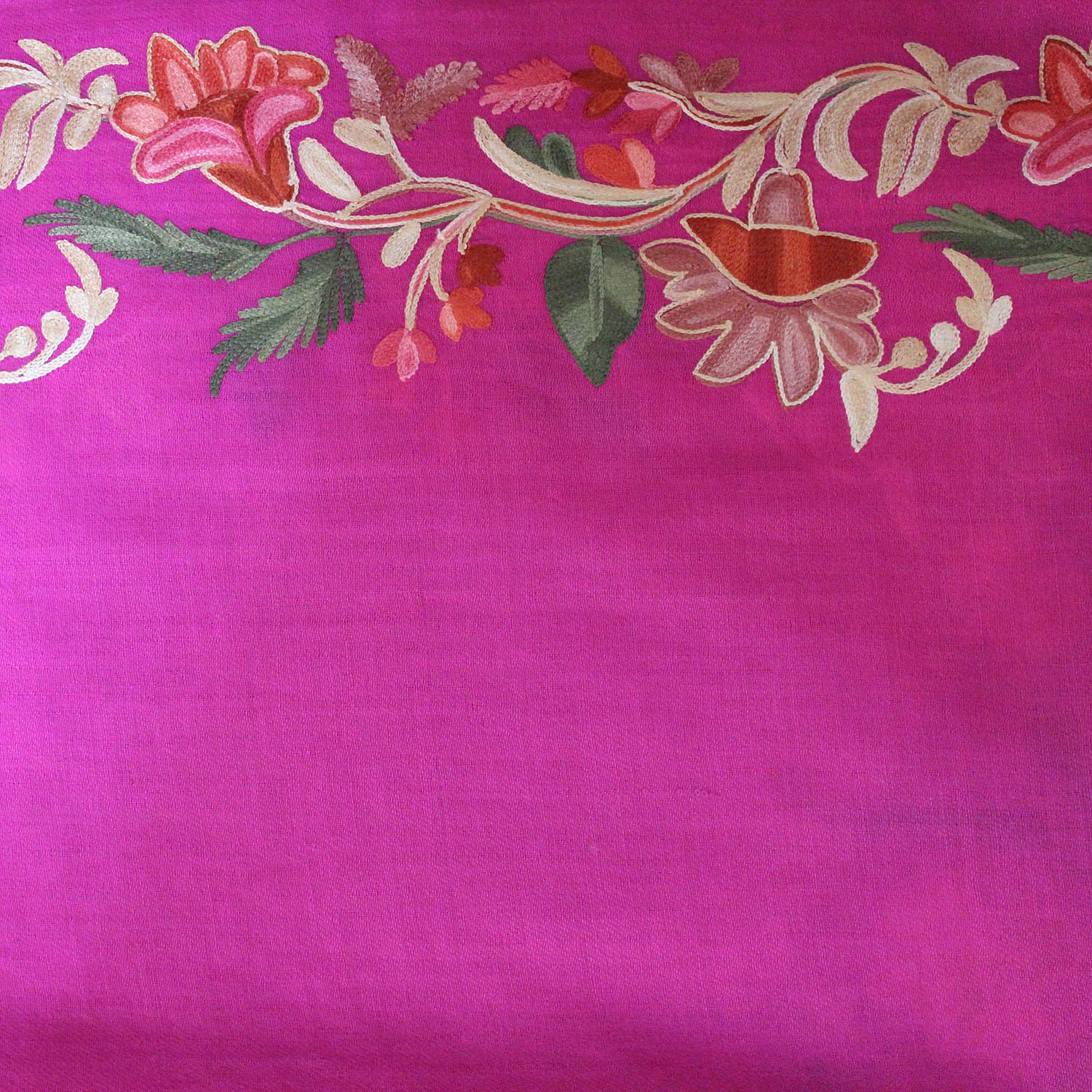 Matelco Women's Pashmina Embroidered Shawl (Ad002Mj115Dp_Dark Pink_28 X80 Inches)