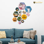 Artvibes Be Kind Decorative Hexagon Shape MDF Wooden Wall Hanging | Quotes Decor Item | Wall Poster | Office Decor | Inspirational Quotes Wall Art | Mdf Wall Decoration | Gifts (WPS_214N), Set of 13