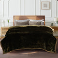 ABRAZO 660 GSM Reversible 3.5 Kg Mink Blanket for Winter & AC | Double Bed 220×240 cm Soft & Warm Blanket/Dohar/Quilt/Comforter | All Season Use | Olive Kafalo