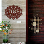 VIBECRAFTS Welcome Text MDF Wooden Wall Hanger for Home Decor|Office|Gift (WHVC1Pcs1_50025)