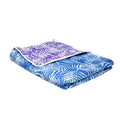 Divine Casa 120 GSM Microfiber Double Dohar | Soft & Lightweight Throw Blanket | Cozy & Breathable | All-Season Comfort | 220 x 205 CM | Leaf Pattern | Aquarius Purple Kafalo