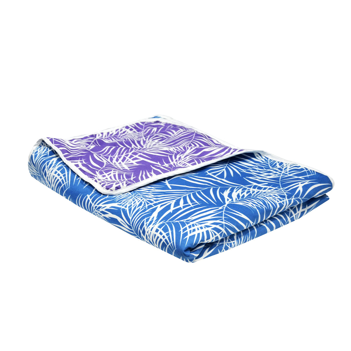 Divine Casa 120 GSM Microfiber Single Dohar | Soft & Lightweight Throw Blanket | Cozy & Breathable | All-Season Comfort | 210 x 140 CM | Leaf Pattern | Aquarius Purple Kafalo