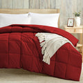 Luxury 100 GSM Summer Comforter Single Bed All Season AC Comforter/Blanket/Duvet Soft & Breathable Lightweight (60 X 90 Inches) - Single Bed Comforter - Burgundy Color Kafalo