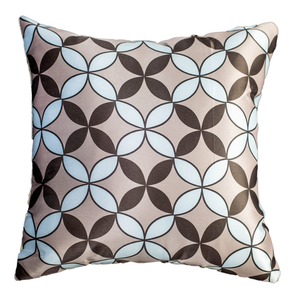 Vendola Mocha Microfiber Satin 250TC Cushion Pillow Covers, Coffee Brown, Set of 5(Cadbury,20x20)