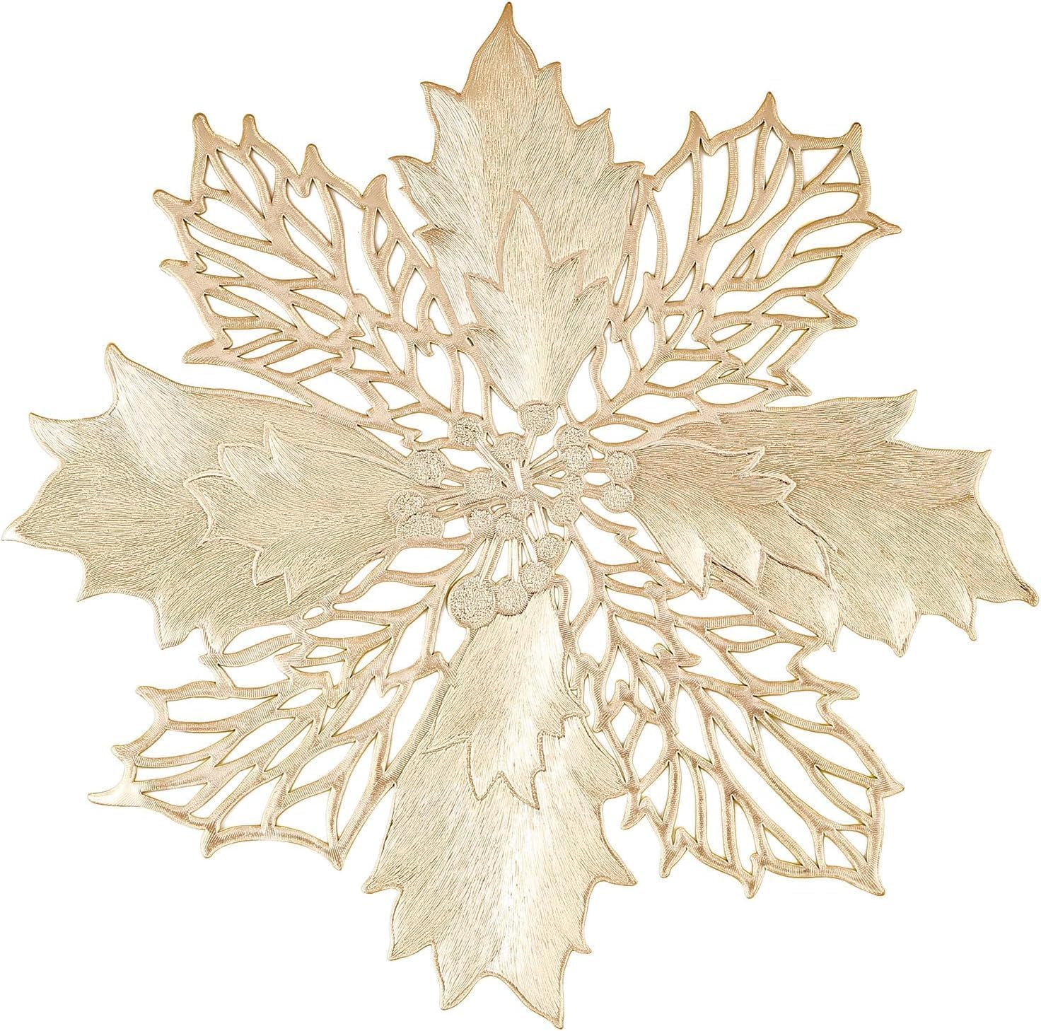 Dakshya Industries Washable Decorative Dining Table Placemat Single Piece (Gold) Kafalo