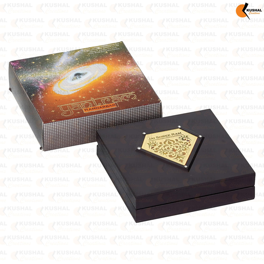 KUSHAL CREATIONS Charan Paduka Box | Religious Box | Pocket Temple (Ram Darbar)