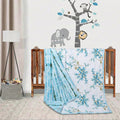 Trance Home Linen 100% Cotton | New Born Baby Blanket | Baby Dohar Swaddler Comforter | Warm Baby Essential (1 Year to 3 Year 100x140 Centimeters | Akira Turquoise New) Kafalo