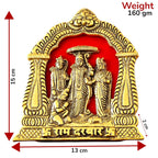 KridayKraft Metal Shri Ram Darbar Statue Murti Religious Idol for Wall Hanging and Table Top Office Décor Decorative Showpiece Figurines,Ram ji Sculpture for Decoration & Gifting Purpose