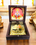 WARMINGO DE Hanuman Ji Pocket Temple Charna Paduka Bajrang Bali | Gold Plated Box God Idol Bhagwan | Religious Gift for Mom & Dad | Diwali Gift Item | Pawan Putra Hanuman Jayanti (Hanuman Ji)