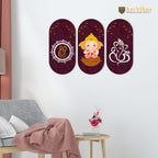 Artvibes Beautiful and Creative Art Printed Wooden Wall Hanger for Home | Office | Living Room | Gift | Modern Decoration Items | Kitchen Wall Decor | Artworks (WH_9006N), Set of 3