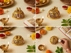 Lord Venkateswara Swami Tirupati Balaji Vishnu Charan Paduka with shank chakar tilak Namah for Pooja Room/Car Dashboard | Venkateswara Swamy Feet with Shanku & Chakra Namami Showpiece Figurines