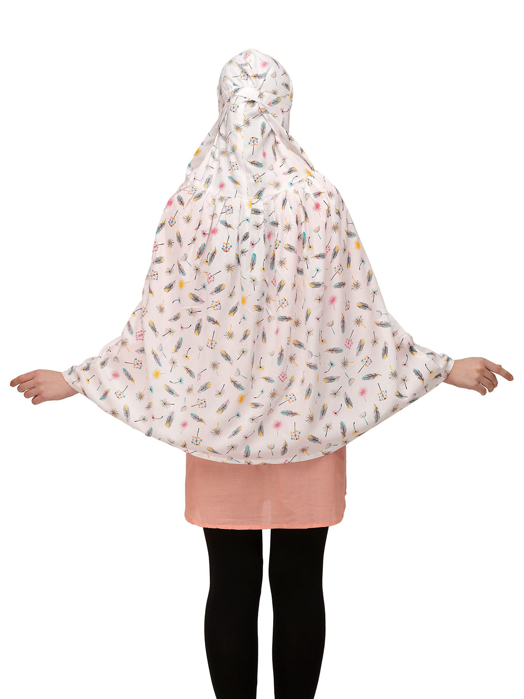 7 season's Cotton Long Scarf Cum Mask Universal Size Usable For Vehicle Driver For Sunlight UV Protection White Printed Design For Girl & Women (Long Flower), Female