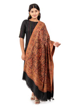 Naureen Women Faux Pashmina Kashmiri Jamawar Shawl, Warm and Soft, 40x80 inch